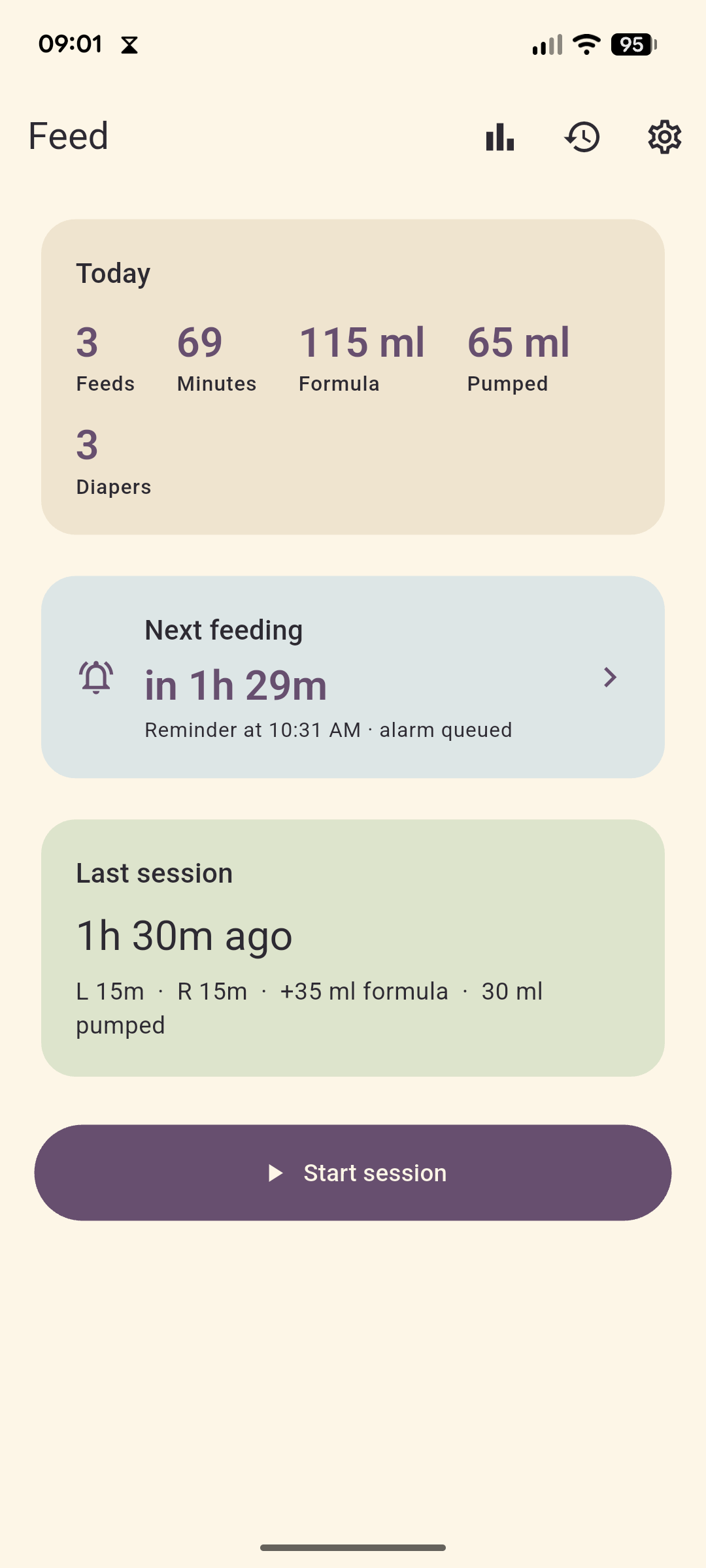 Home screen